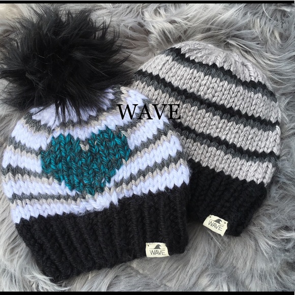 Fluffy pom beanies -custom designed matching - Picture 6 of 8